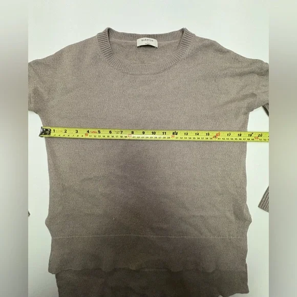 Babaton By Aritzia Womens Large Soft Brown 100% Merino Wool Crewneck Sweater Lux - Picture 6 of 9